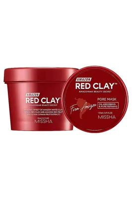 Маска для обличчя Missha Amazon Red Clay на основі червоної глини, 110 мл