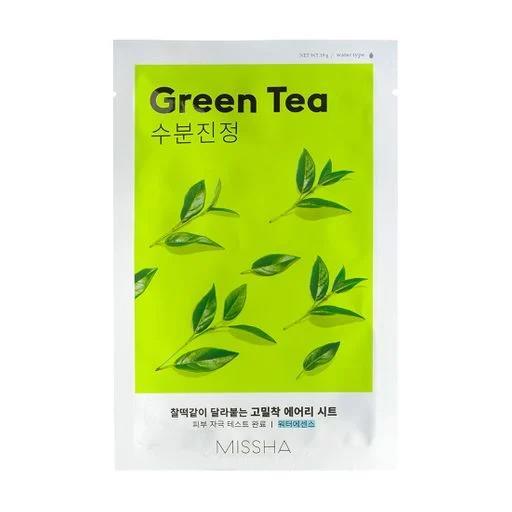 Маска тканевая Missha Airy Fit Green Tea с экстрактом зеленого чая, 19 г