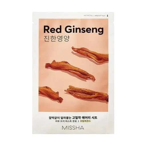 Маска тканинна для обличчя Missha Airy Fit Red Ginseng Червоний женьшень, 19 г
