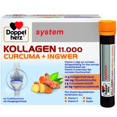 Доппельгерц System Колаген 11.000 Куркума+ Імбир розчин питний по 25 мл №30 у флак.