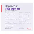 Цераксон розчин д/ін. по 1000 мг/4 мл №5 в амп.