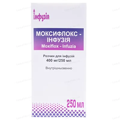 Моксифлокс-Інфузія розчин д/інф. 400 мг/250 мл по 250 мл у пляш.