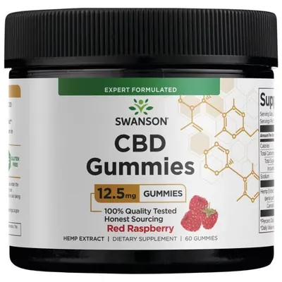 Дієтична добавка Swanson CBD 12,5 мг желейні пастилки №60