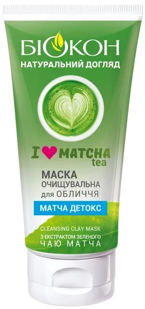 Маска для обличчя Біокон I love matcha tea очищаюча, 75 мл