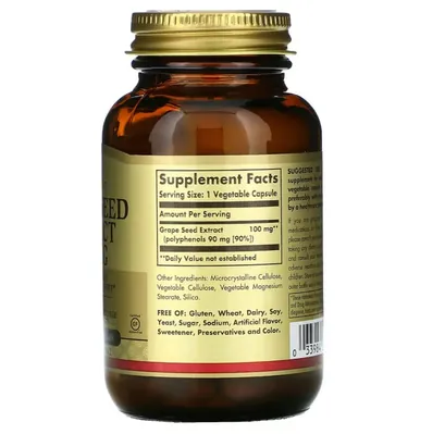 Виноградних кісточок екстракт Solgar Grape Seed Extract 100 мг вег. капсули №60