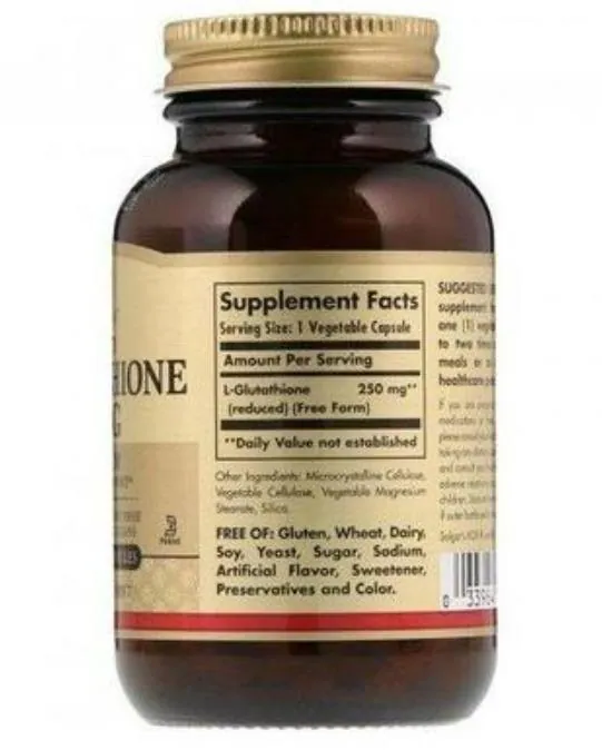 L-глутатіон Solgar L-Glutathione 250 мг вег. капсули №30