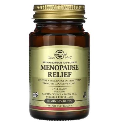 Solgar Menopause Relief для облегчение менопаузы, 30 мини таблеток