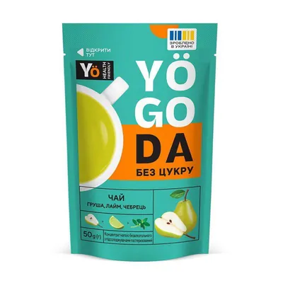 Чай-концентрат Yogoda без цукру груша, лайм, чебрець, 50 г