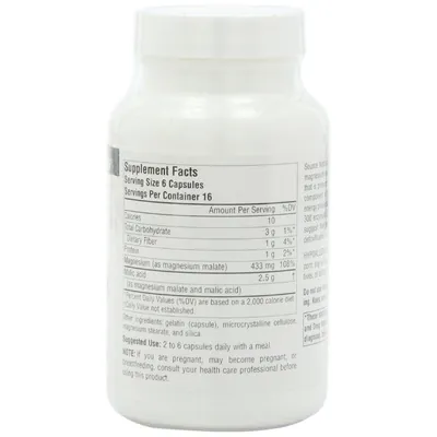 Магній малат Source Naturals Magnesium Malate, 100 капсул
