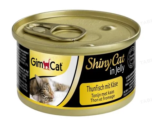 Корм вологий для кішок GimCat Shiny Cat з тунцем і сиром в желе, 70 г