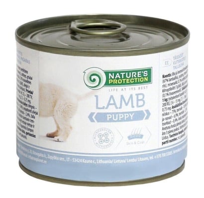Корм влажный для щенков Nature's Protection Puppy Lamb с ягненком, 200 г