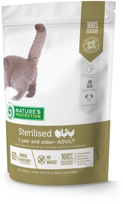 Корм сухой Nature's Protection Sterilised Adult для стерилизованных кошек, 400 г