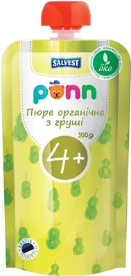 Пюре фруктове Ponn Salvest органічне Груша, 100 г