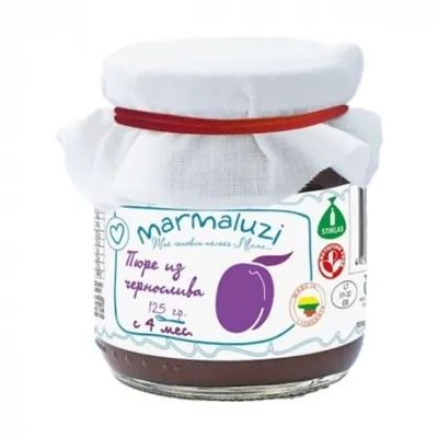 Пюре фруктове Marmaluzi з чорносливу, 125 г