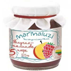 Пюре фруктове Marmaluzi Яблучно-малинове, 125 г