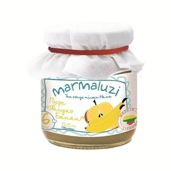 Пюре фруктове Marmaluzi Яблучно-Банановое, 125 г