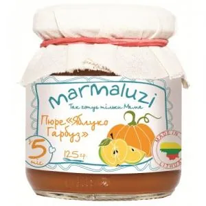 Пюре фруктово-овочеве Marmaluzi Яблуко-Гарбуз, 125 г
