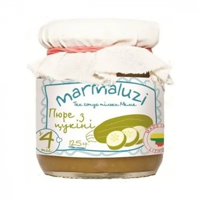Пюре овочеве Marmaluzi з цукіні, 125 г