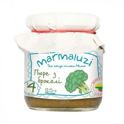 Пюре овочеве Marmaluzi з броколі, 125 г