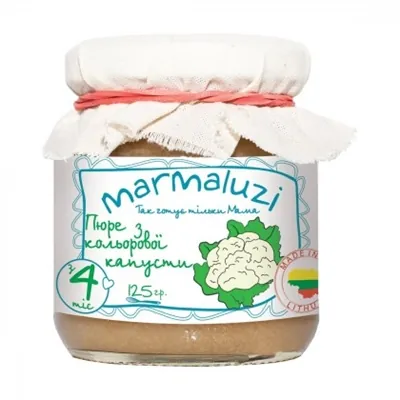 Пюре овочеве Marmaluzi з цвітної капусти, 125 г