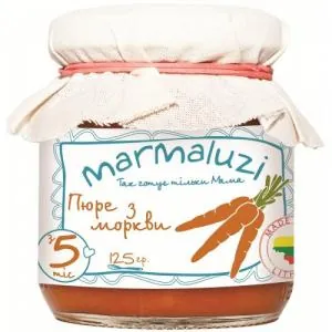 Пюре овочеве Marmaluzi з моркви, 125 г