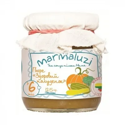 Пюре овочеве Marmaluzi Здоровий полуденок, 125 г
