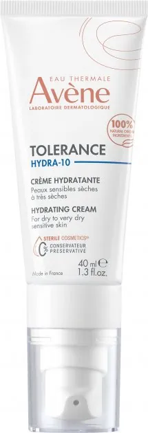 Крем для обличчя Avene Tolerance Hydra-10 зволожуючий з гіалуроновою кислотою, 40 мл
