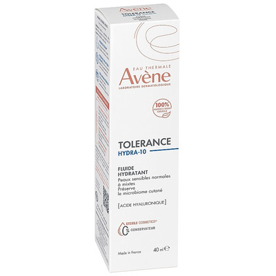 Флюид для лица Avene Tolerance Hydra-10 увлажняющий с гиалуроновой кислотой, 40 мл