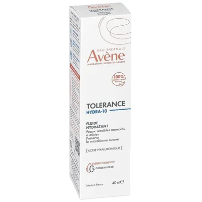 Флюїд для обличчя Avene Tolerance Hydra-10 зволожуючий з гіалуроновою кислотою, 40 мл