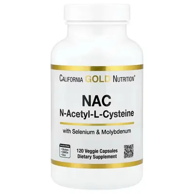 N-ацетилцистеїн з селеном та молібденом Lake Avenue Nutrition NAC with Selenium & Molybdenum 600 мг, 120 веганських капсул
