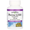 Гамма-аміномасляна кислота Natural Factors Stress Relax Pharma GABA 100 мг, 60 веганских капсул