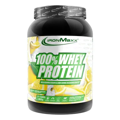 Протеїн сироватковий концентрат IronMaxx 100% Whey Protein лимонний йогурт, 900 г (банка)