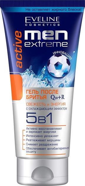 Гель после бритья Eveline Men Extreme Active Q10+R 5 в 1, 200 мл