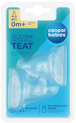 Соска силіконова Canpol Babies кругла міні 18/114, від 0 місяців, 2 шт