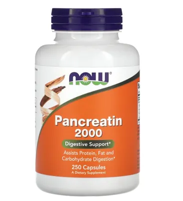 Панкреатин NOW Pancreatin 2000 капсули №250