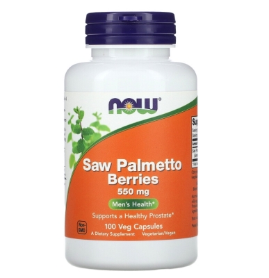 Ягоды Со Пальметто NOW Saw Palmetto Berries 550 мг, 100 капсул