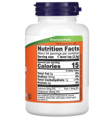 Спирулина NOW Spirulina Powder порошок, 113 г