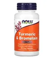 Куркумін та бромелайн NOW Turmeric & Bromelain вег. капсули №90