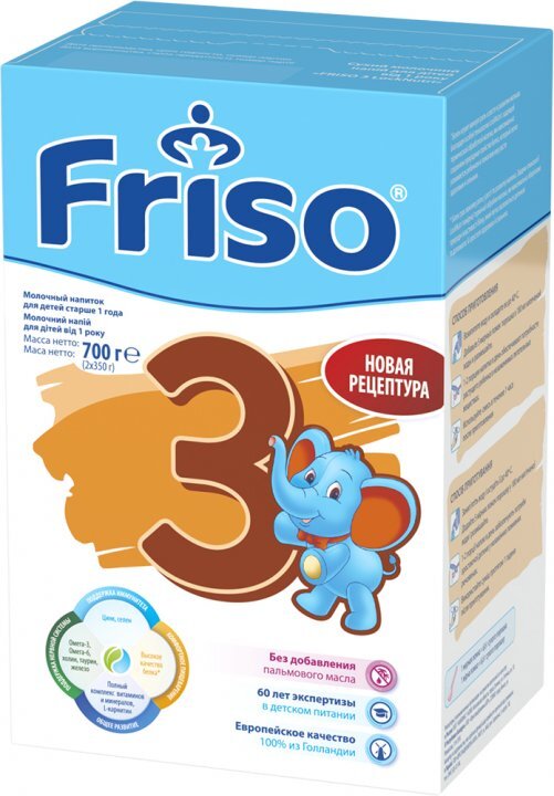 Смесь сухая молочная Friso 3 Junior для детей от 1 до 3 лет, 700 г