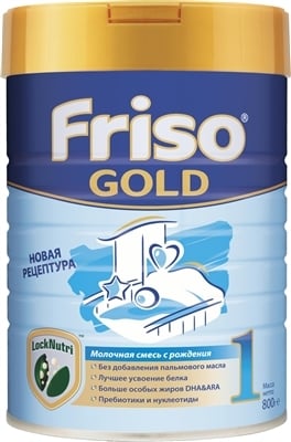Суміш суха молочна адаптована Friso Gold 1 LockNutri для дитячого харчування з народження до 6 місяців, 800 г