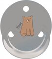 Пустушка латексна Baby-Nova 23360 кругла з малюнком та кільцем для хлопчиків 0-24 місяців, 2 шт