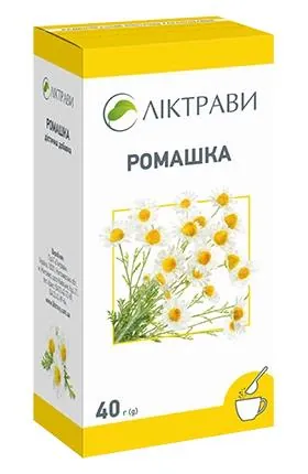 Ромашки квітки по 40 г у пач. (дієт.доб.)