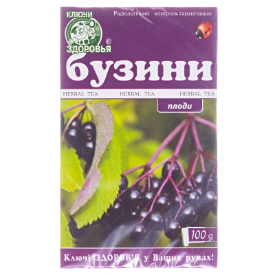 Фиточай Ключи Здоровья Бузины плоды по 100 г в пач.