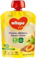Пюре фруктове Milupa Яблуко, абрикос, банан і злаки для дітей з 6 місяців, 80 г