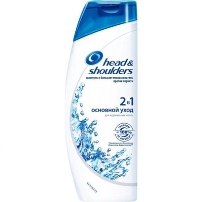 Шампунь и бальзам-ополаскиватель Head & Shoulders 2 в 1 Основной уход против перхоти, 400 мл