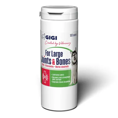 Вітамінно-мінеральний комплекс GIGI FOR LARGE Joints & Bones для зміцнення та відновлення суглобів у собак, 100 таблеток
