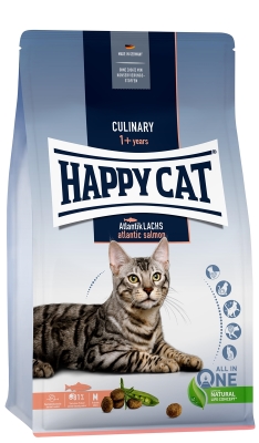Корм сухой Happy Cat Culinary Atlantik Lachs для взрослых кошек со вкусом лосося, 1,3 кг, 70553