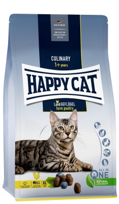 Корм сухой Happy Cat Culinary Land Geflugel для взрослых кошек больших пород со вкусом птицы, 4 кг, 70570