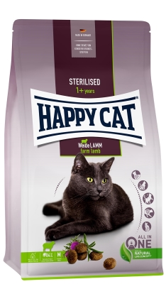 Корм сухой Happy Cat Sterilised Weide Lamm для взрослых стерилизованных кошек со вкусом ягненка, 1,3 кг, 70584