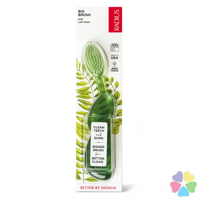 Зубная щетка Radius Big Brush Original Left hand для левши, мягкая щетина